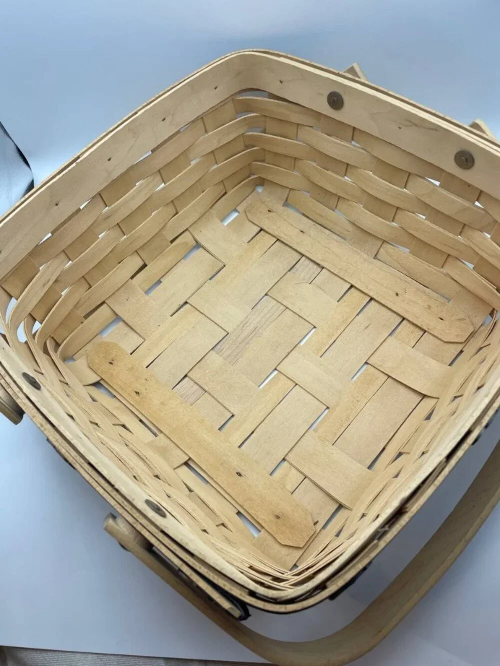 Longaberger Make A Basket Shop Woven Basket medium market with handles 2008